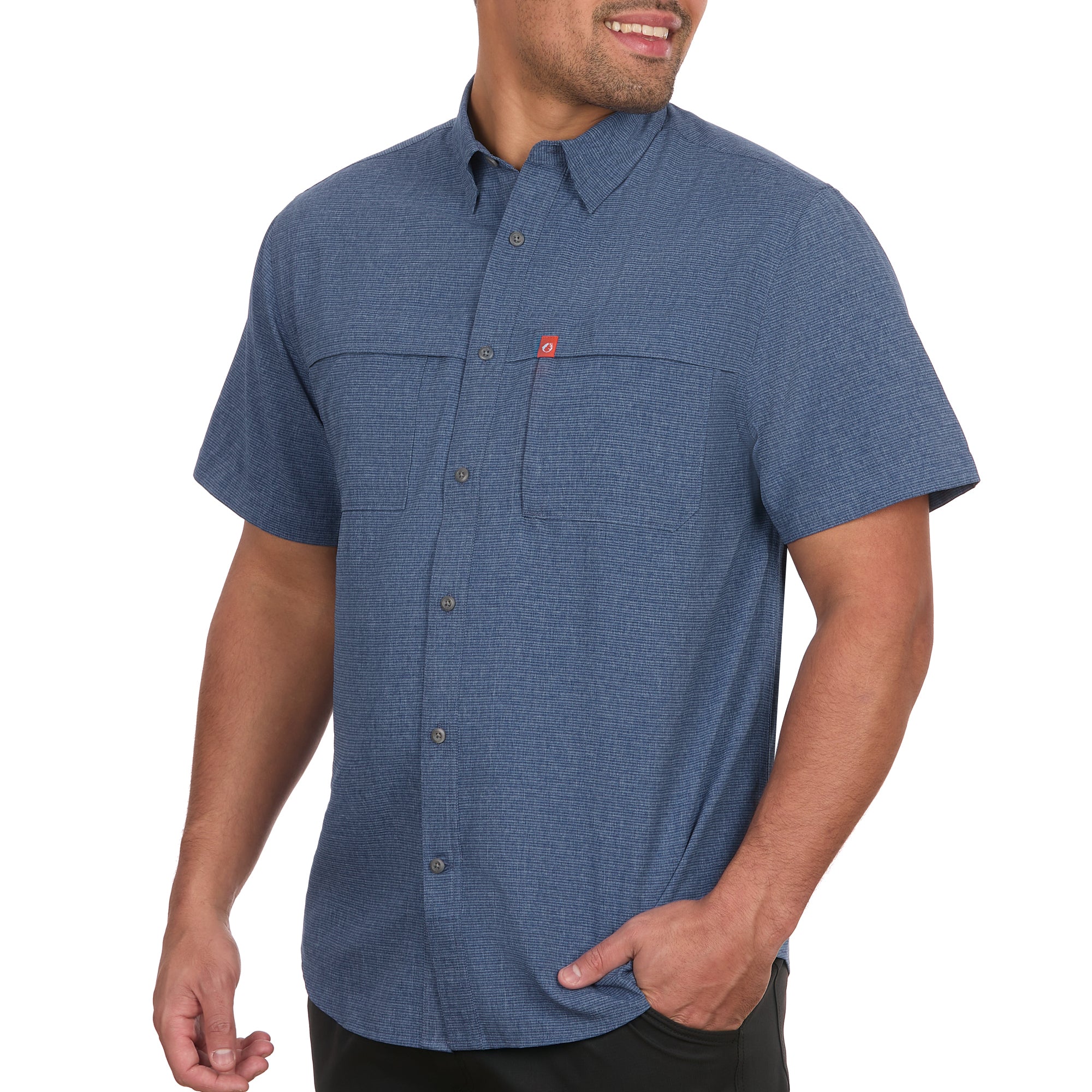 Gradient Stripe Short Sleeve Guide Shirt
