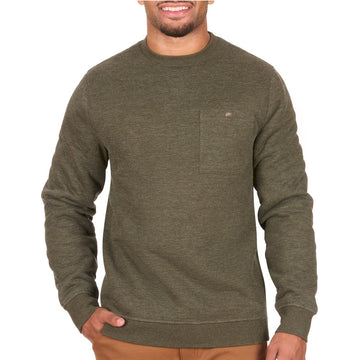 Sherpa Lined Jacquard Mesh Crewneck Sweatshirt