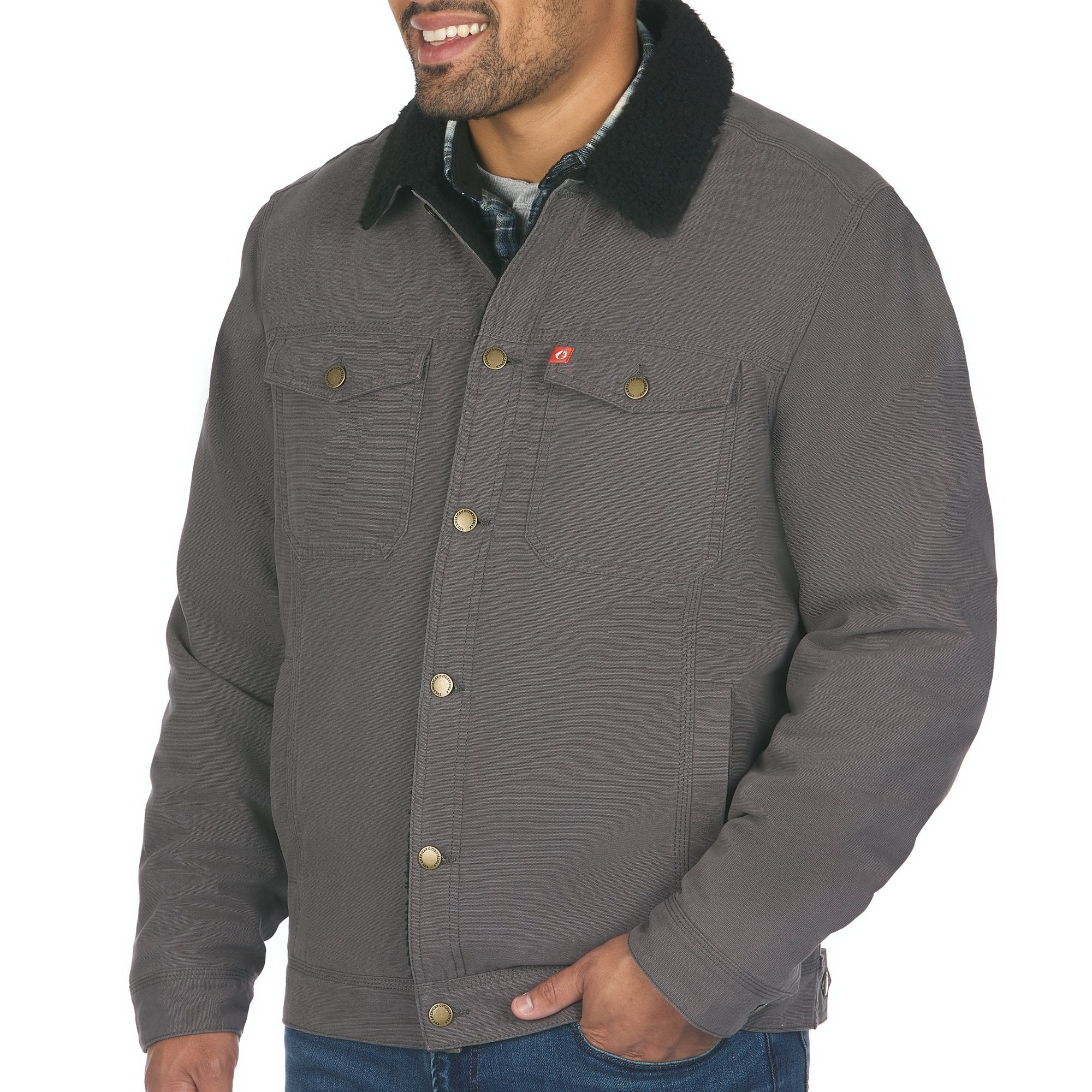 Solid Sherpa Lined Trucker Jacket