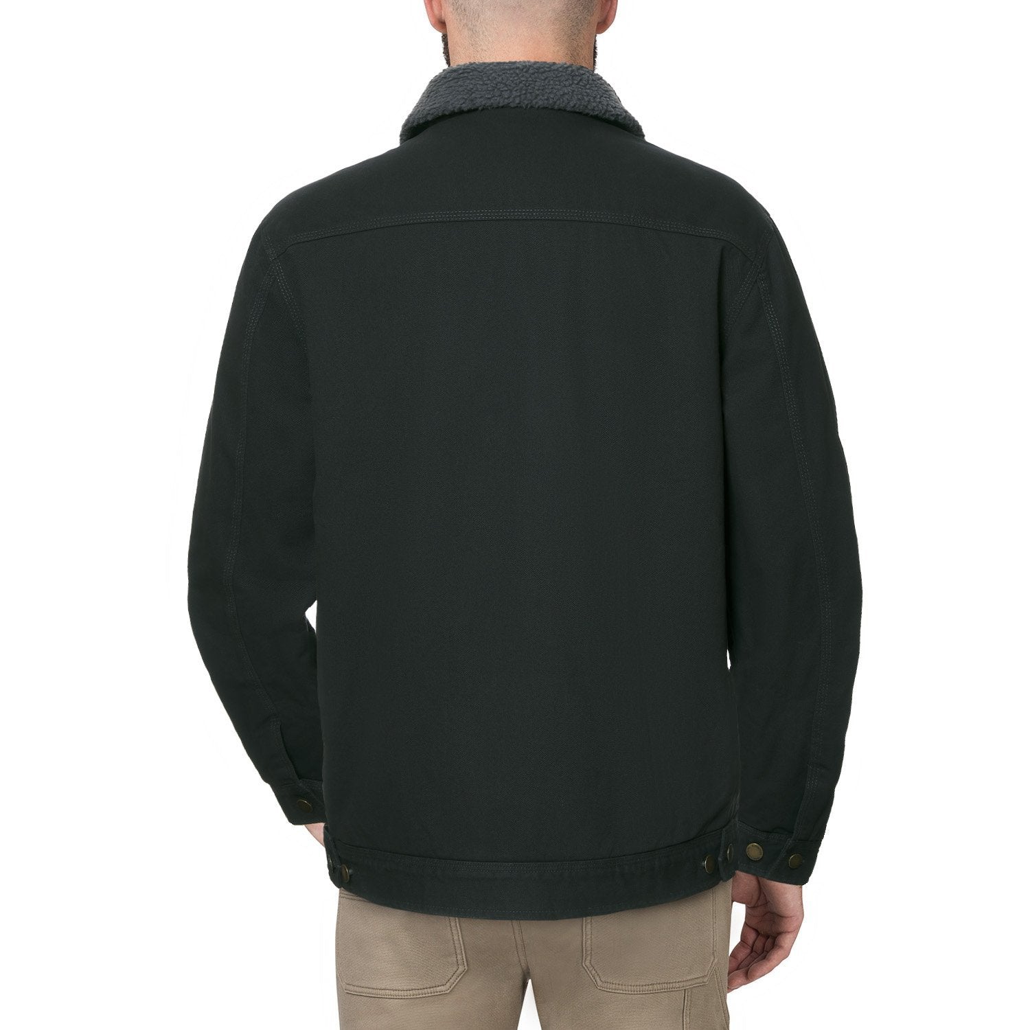 Solid Sherpa Lined Trucker Jacket